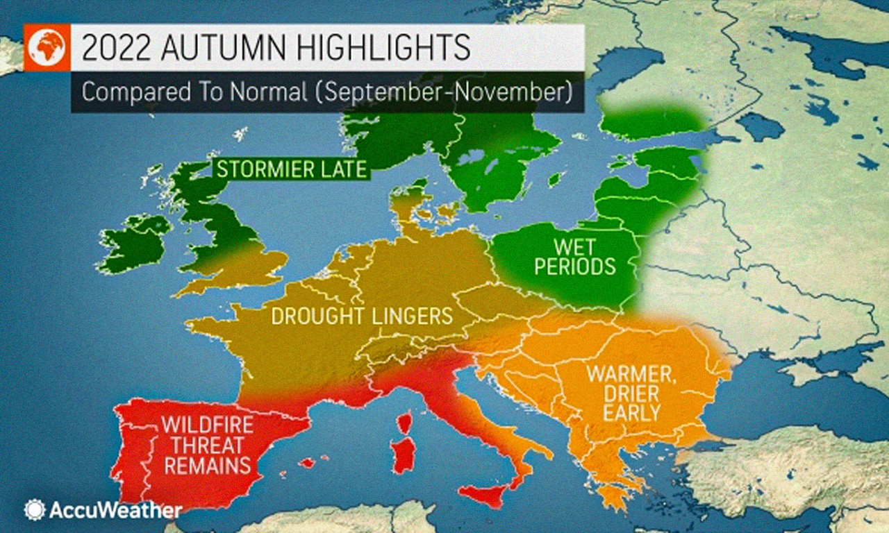 Velika AccuWeather PROGNOZA ZA JESEN: Uopšte vam se NEĆE SVIDETI