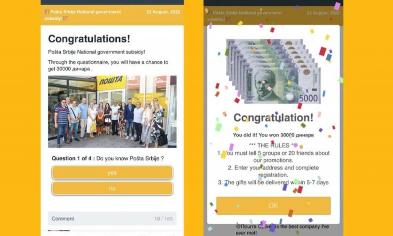 Čuvajte se VELIKE PREVARE na društvenim mrežama - POŠTA SRBIJE poslala upozorenje građanima