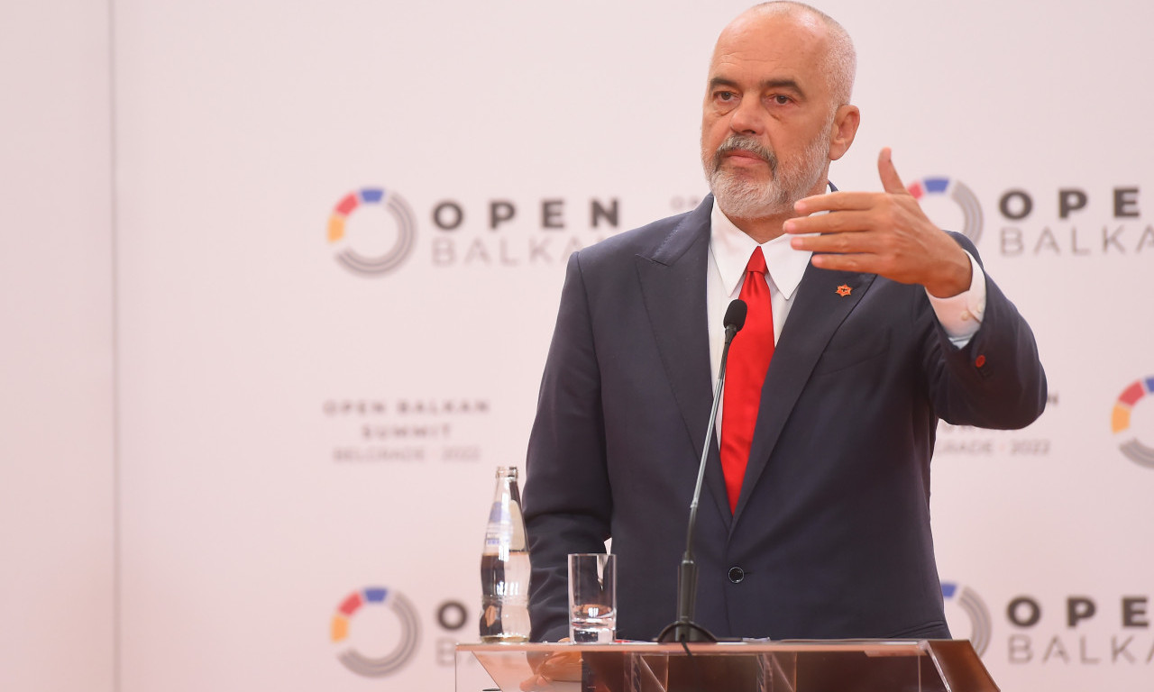 Edi Rama: Da mogu 1.000 puta da UĐEM u Otvoreni Balkan, 1.000 bih to UČINIO