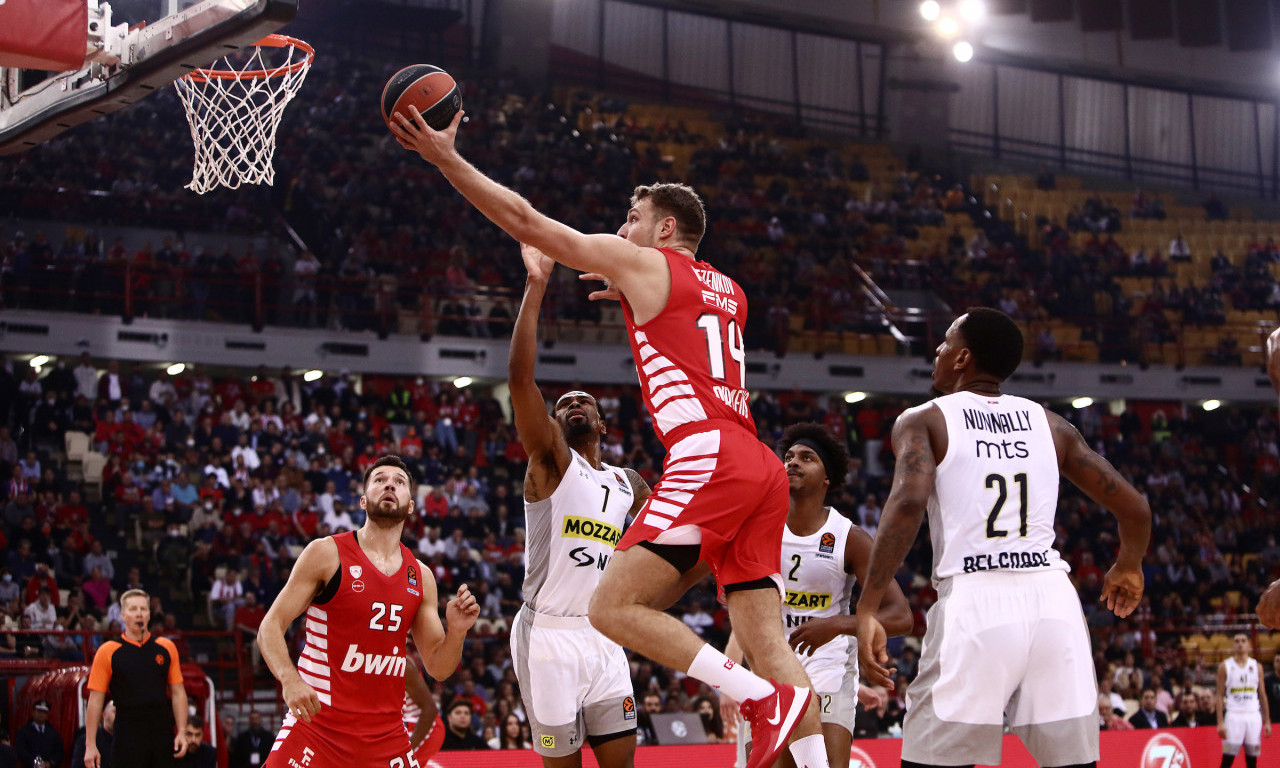 OLIMPIJAKOS bez milosti: DESETKOVANI Partizan POTUČEN do nogu u ATINI