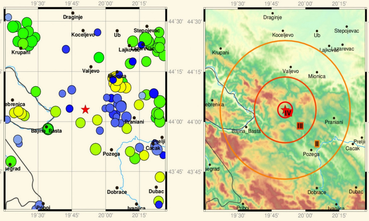 JAK ZEMLJOTRES pogodio KOSJERIĆ, treslo se i u Mionici i VALJEVU