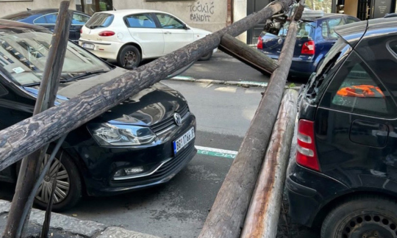 Bandera na VRAČARU pala na nekoliko AUTOMOBILA