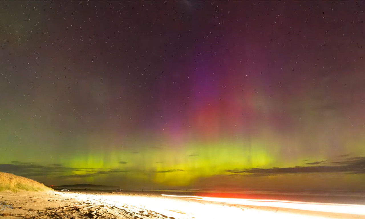 AURORA AUSTRALIS zadivila NEOBIČNO JARKOM svetlošću na JUŽNOM POLU