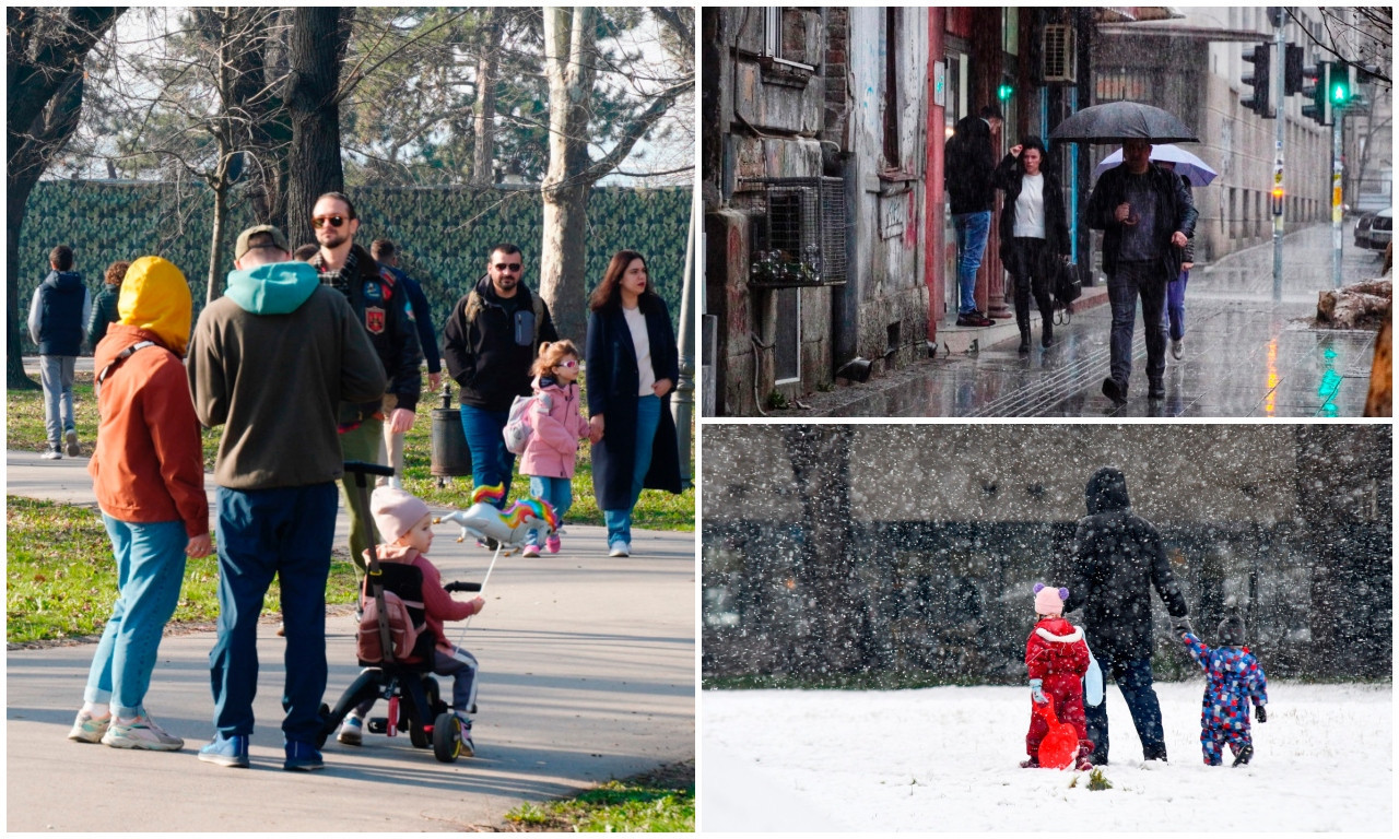 Šta je s ovim LUDIM PROLEĆEM? Kreću PLJUSKOVI u Beogradu, a u jednom delu Srbije - VEJE SNEG