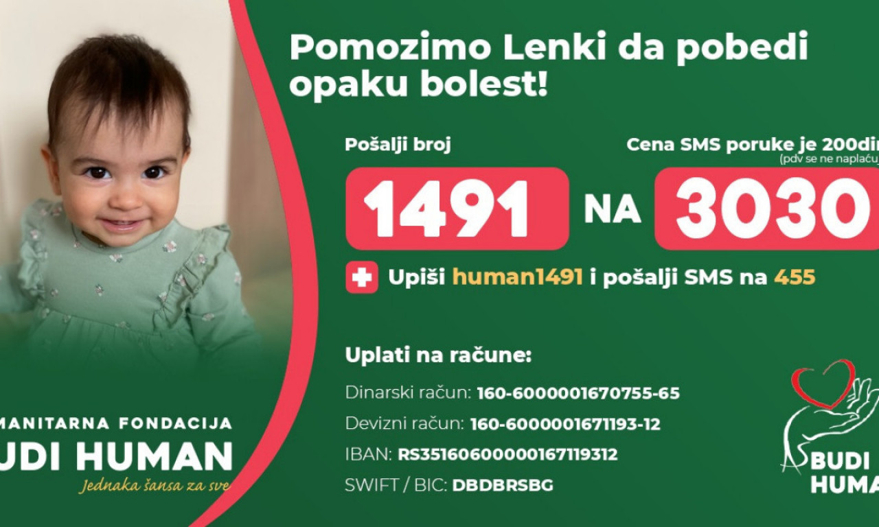 VREME je za HUMANOST: LENKI je potrebna naša POMOĆ da pobedi tešku BOLEST