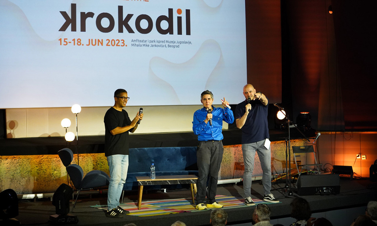 Bora ĆOSIĆ i Zoran PREDIN gostovali na DRUGOJ VEČERI književnog festivala "Krokodil"