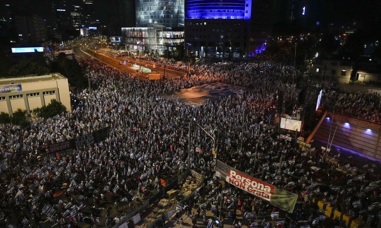 Na ulicama IZRAELA 100.000 ljudi: PROTEST protiv reforme pravosuđa 24. nedelju zaredom