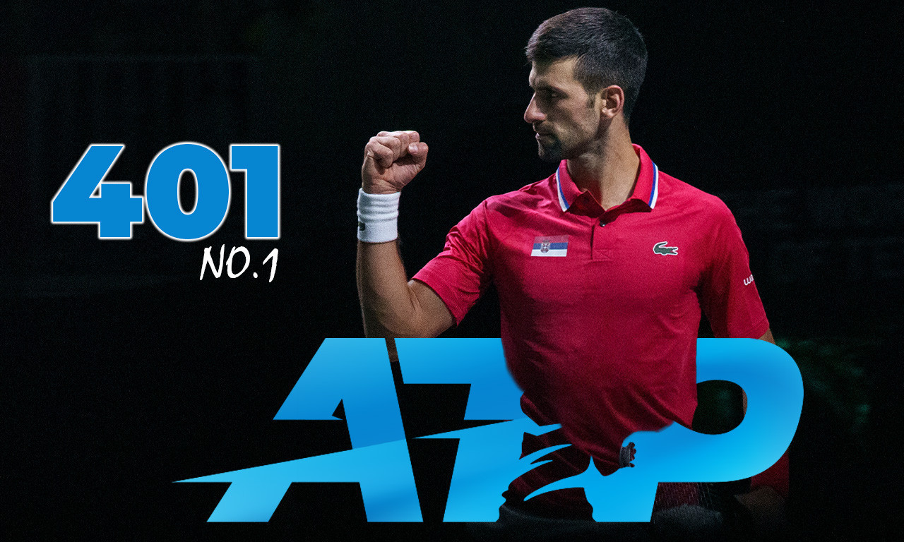 NOLE prevazilazi SEBE: Započeo 401. nedelju na PRVOM MESTU ATP liste