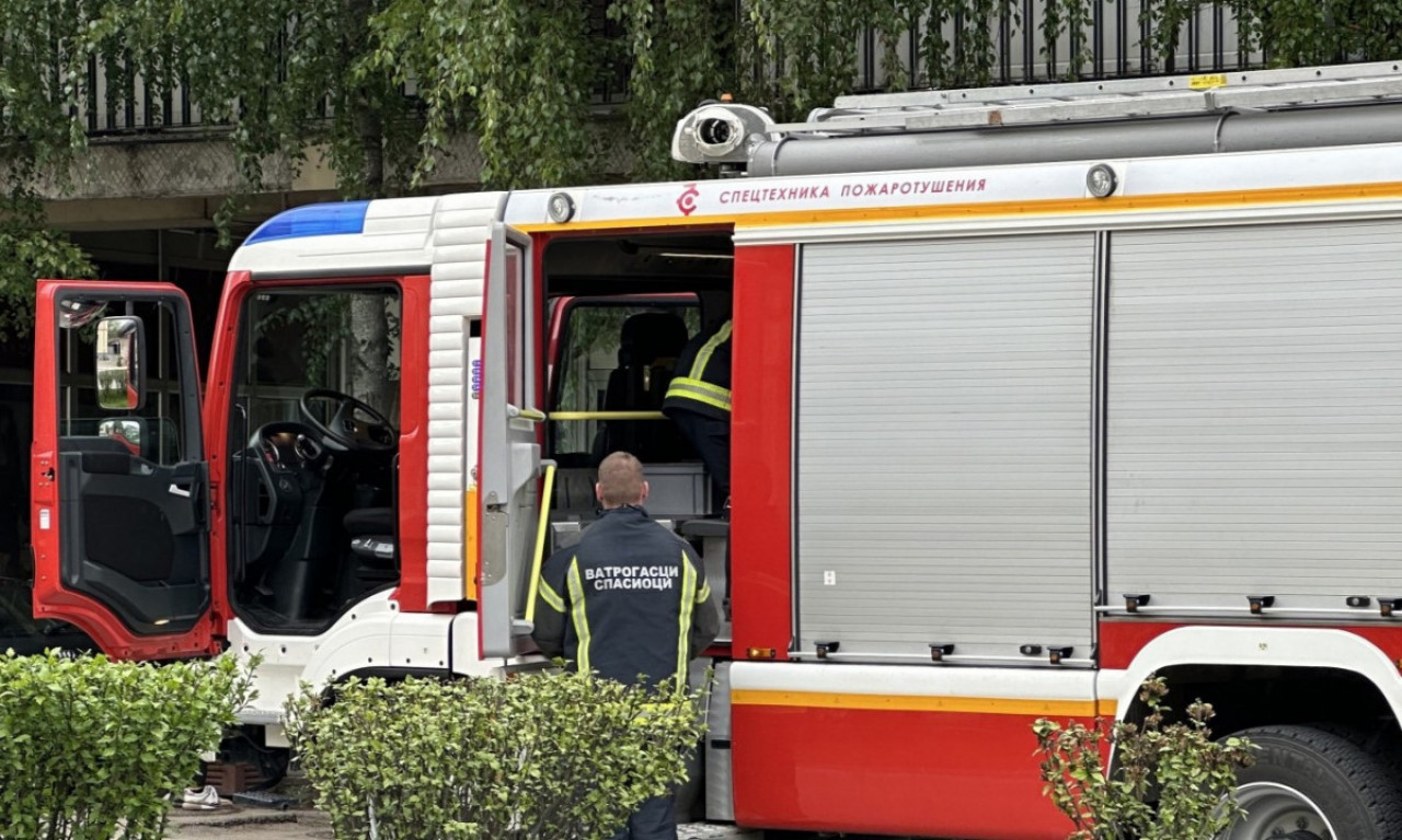 GORI AUTOMOBIL u Dimitrija Tucovića! POGLEDAJTE MUNJEVITU AKCIJU VATROGASACA