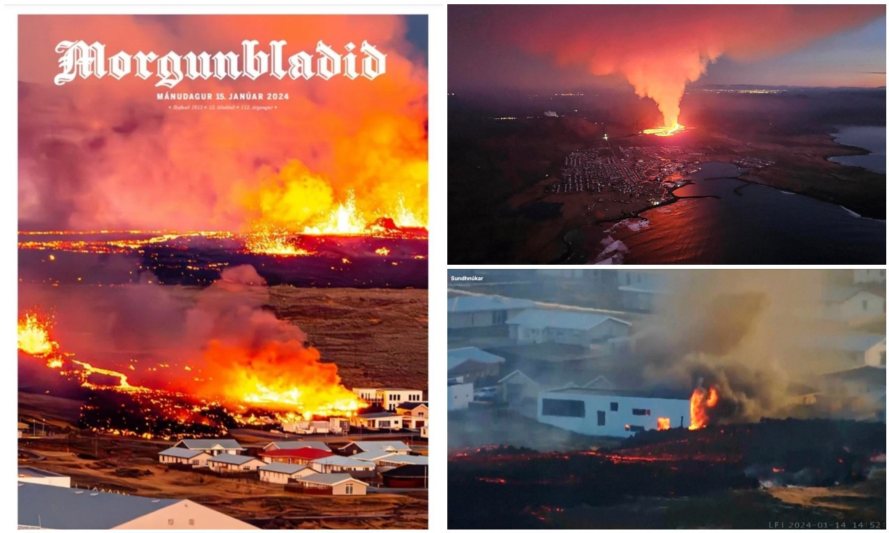 JEZIVI PRIZORI SA ISLANDA! Lava GUTA sve pred sobom - kuće u PLAMENU (FOTO)