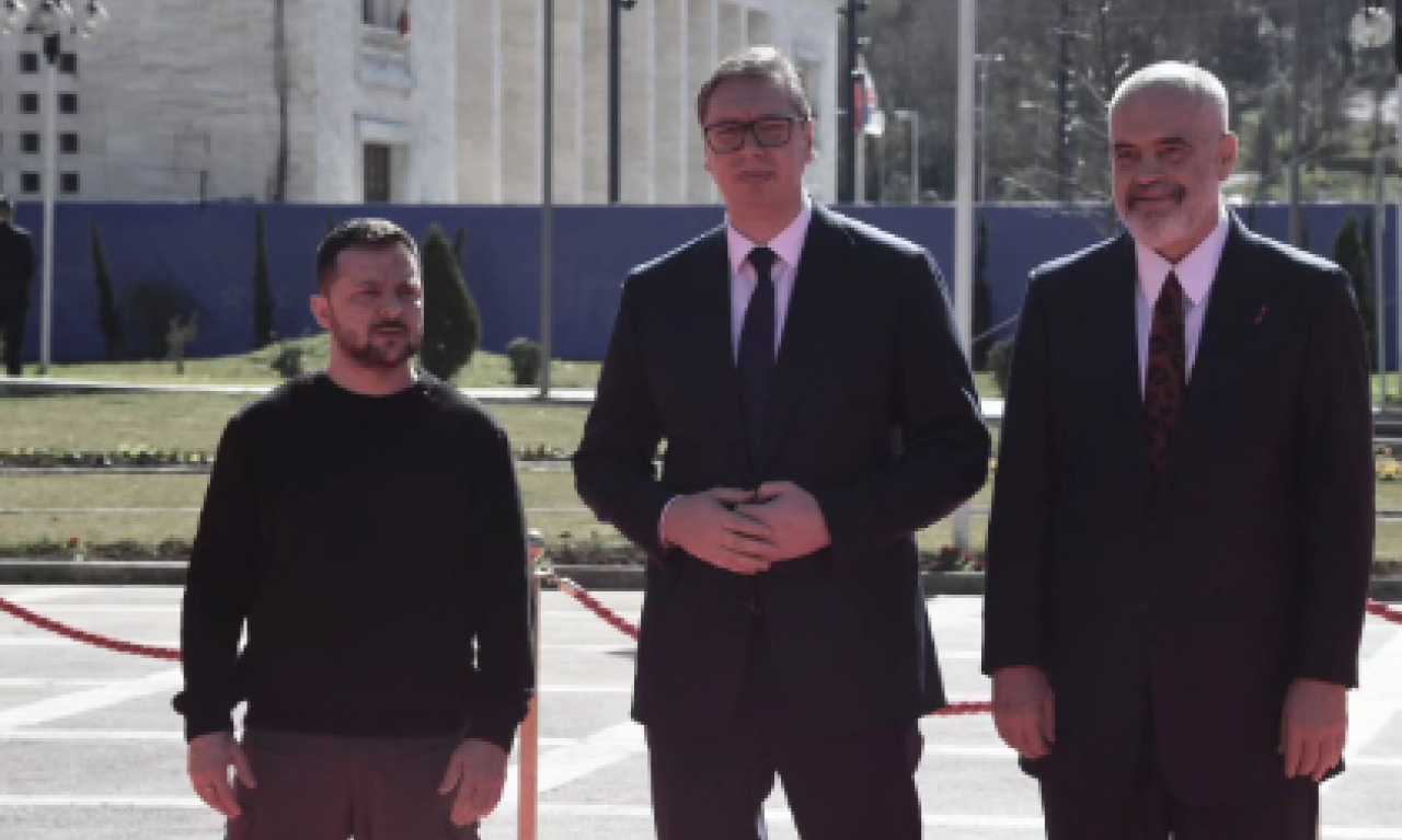 VUČIĆ U TIRANI: Dočekali ga RAMA i ZELENSKI, a on je najavio naporan dan i razgovore o VAŽNIM TEMAMA