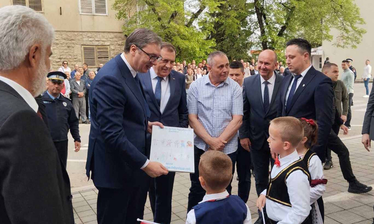 VUČIĆ I DODIK U BILEĆI: Predsednici danas na važnom sastanku! Pogledajte velelepni doček praćen APLAUZOM (VIDEO)