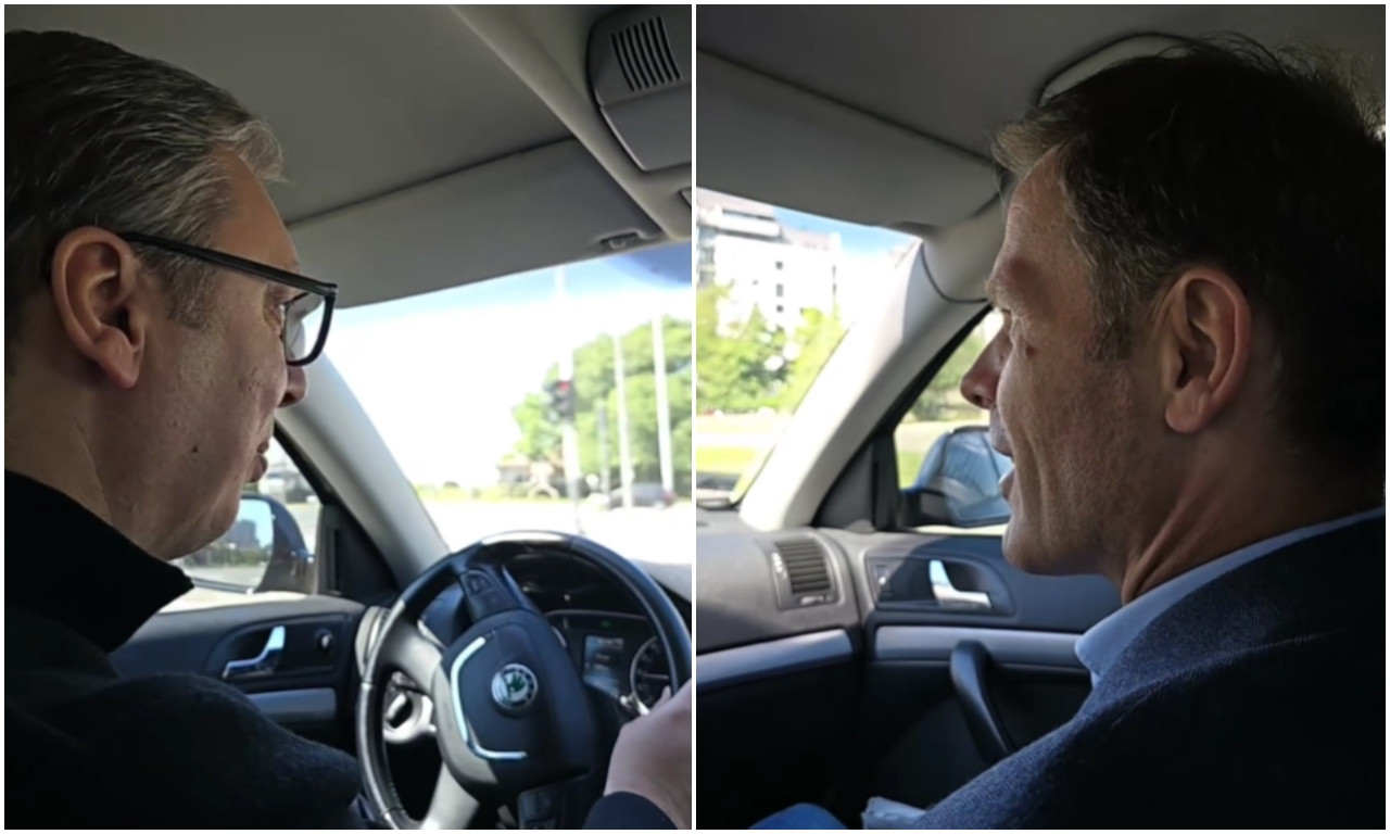 VUČIĆ I MALI OBILAZE RADOVE NA NOVOM BEOGRADU! Seli u auto, pa pošli na NA GRADILIŠTE EXPO 2027 (VIDEO)