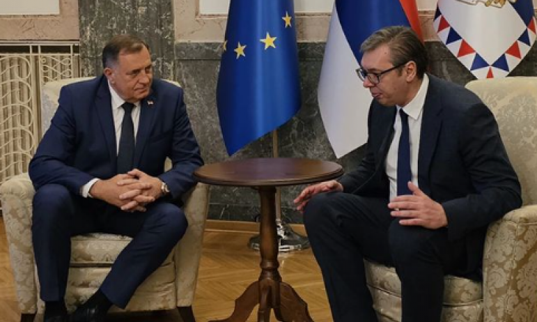 VAŽAN RAZGOVOR u predsedništvu! Predsednik VUČIĆ se sastao sa MILORADOM DODIKOM!