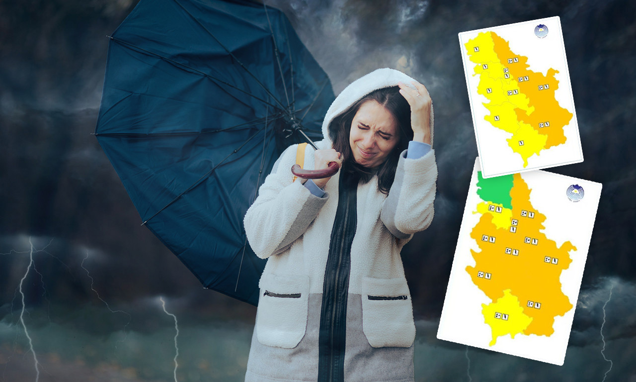 NOVO UPOZORENJE! Na snazi je NARANDŽASTI METEOALARM: U ovim krajevima Srbije očekuje se NEVREME