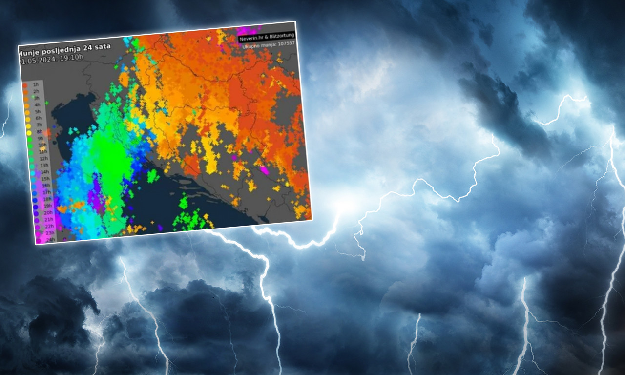 NEVREME RAZORILO SRBIJU! Bljesnulo čak 110.000 MUNJA nad celim regionom - meteorolog upozorava ŠTA NAS TEK ČEKA (FOTO)