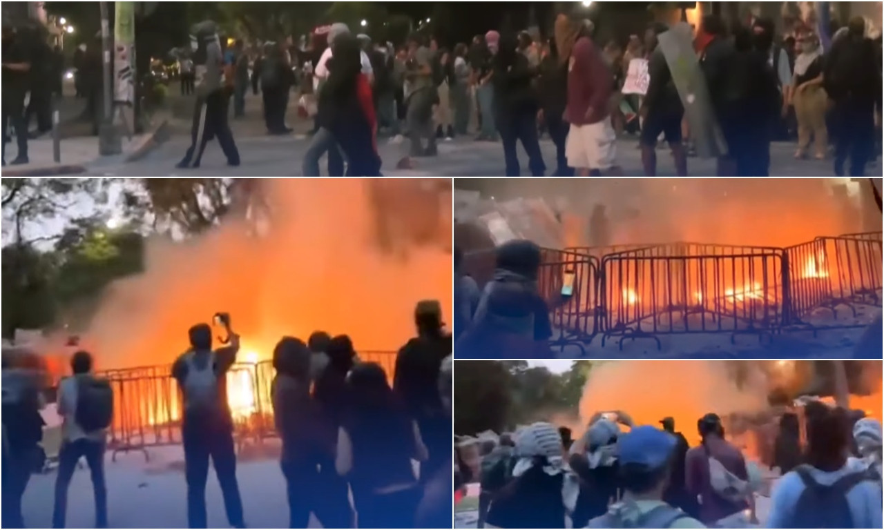 DRAMATIČNO U MEKSIKO SITIJU! DEMONSTRANTI pokušali da zapale IZRAELSKU AMBASADU, policiju gađali kamenicama (VIDEO)