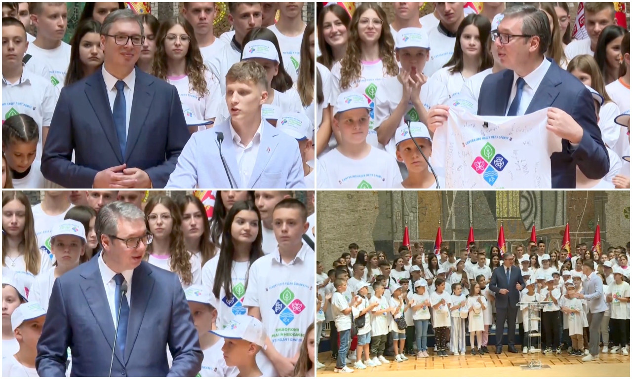 SRPSKI PONOS! Vučić primio decu iz Srpske, regiona...sa KIM, iz dijaspore: "Veliko vam hvala za ljubav prema Srbiji"