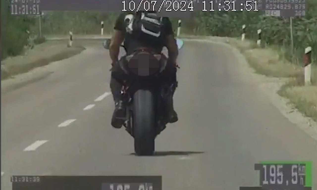 Pogledajte neverovatnu AKCIJU PRESRETAČA! Vozio motocikl 195 na sat pod dejstvom KOKAINA (VIDEO)