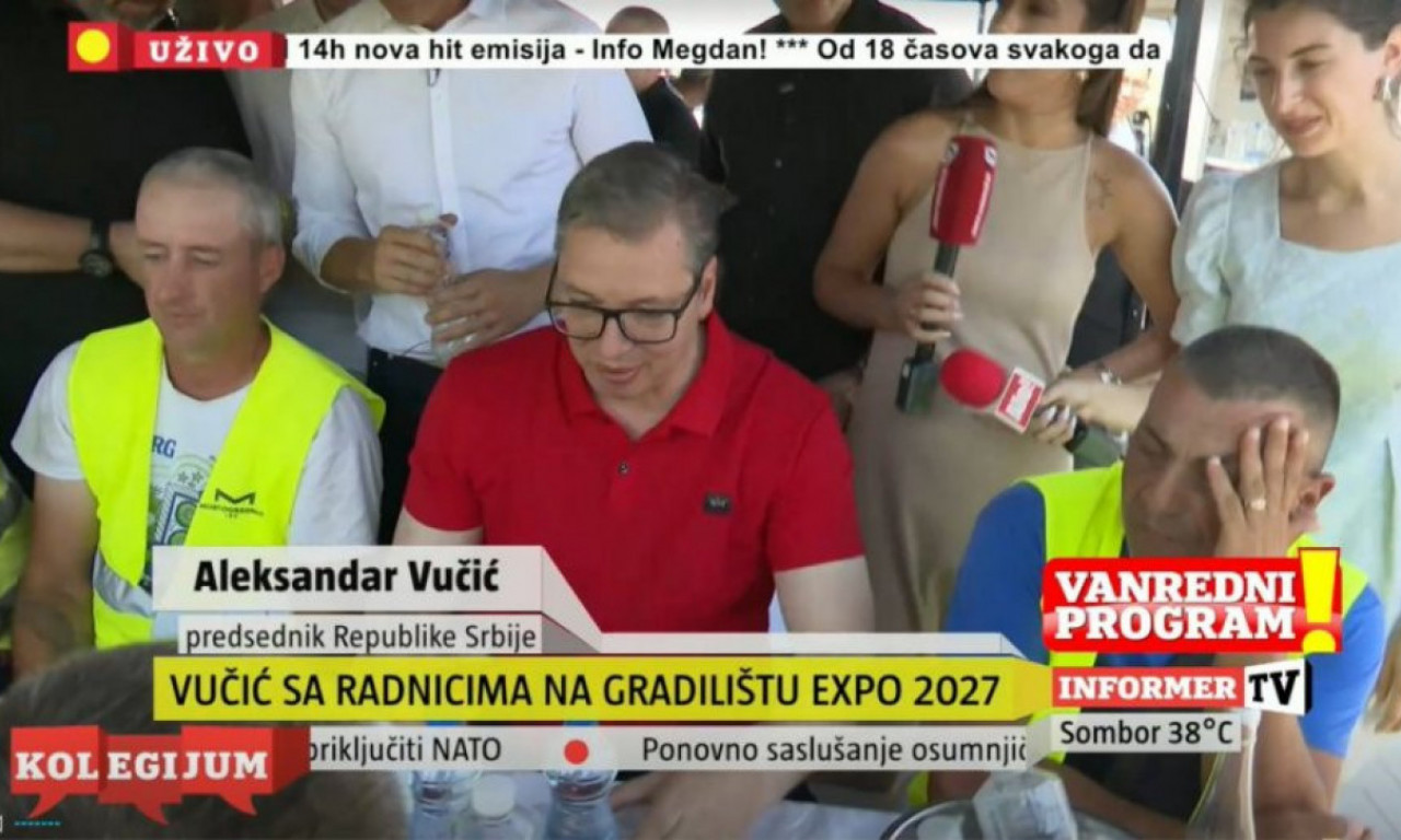 Vučić na gradilištu EKSPA: "Ovde će kvadrat biti skuplji nego u centru GRADA"