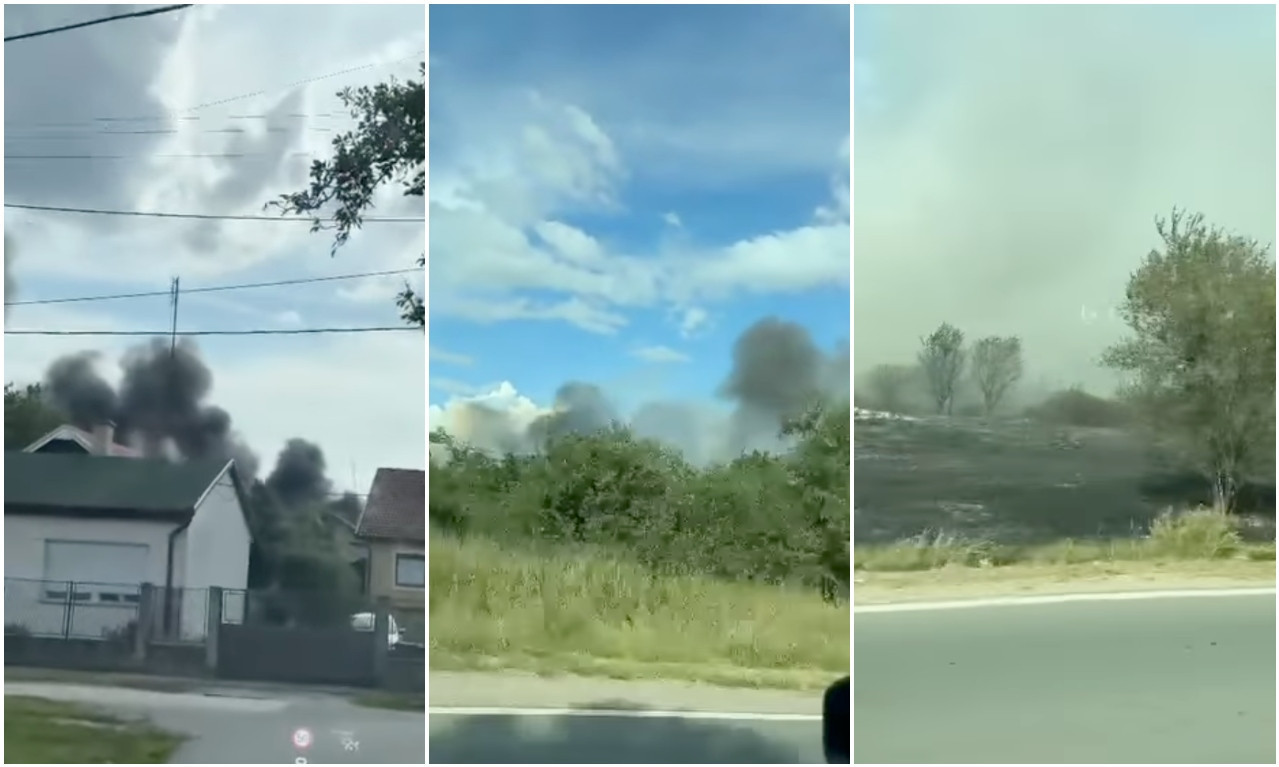 Pogledajte veliki POŽAR kod Sombora! VATRU gasili i vatrogasci iz okolnih sela, gusti dim se još vidi u naselju! (VIDEO)