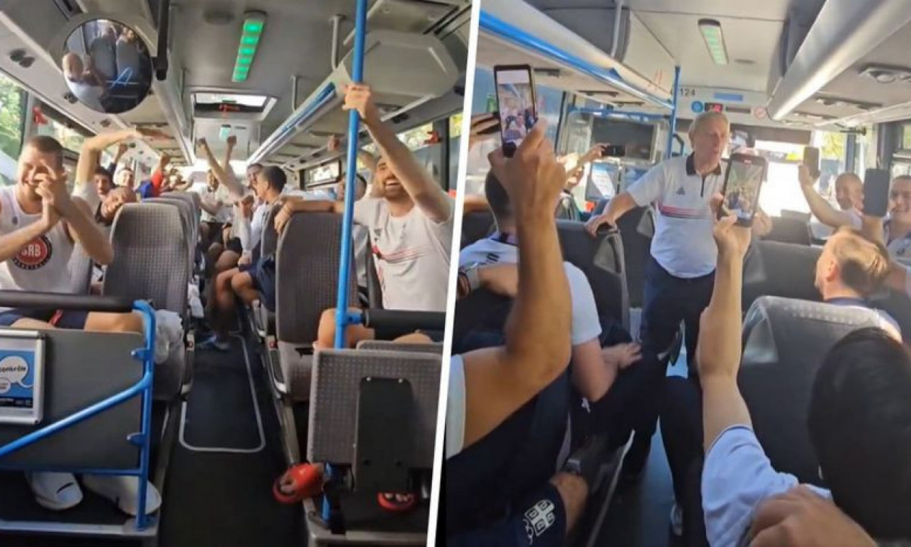 JOKIĆ I BOGDANOVIĆ PREDVODILI FEŠTU: "Orlovi" umalo nisu prevrnuli autobus, specijalna pesma za PEŠIĆA (VIDEO)