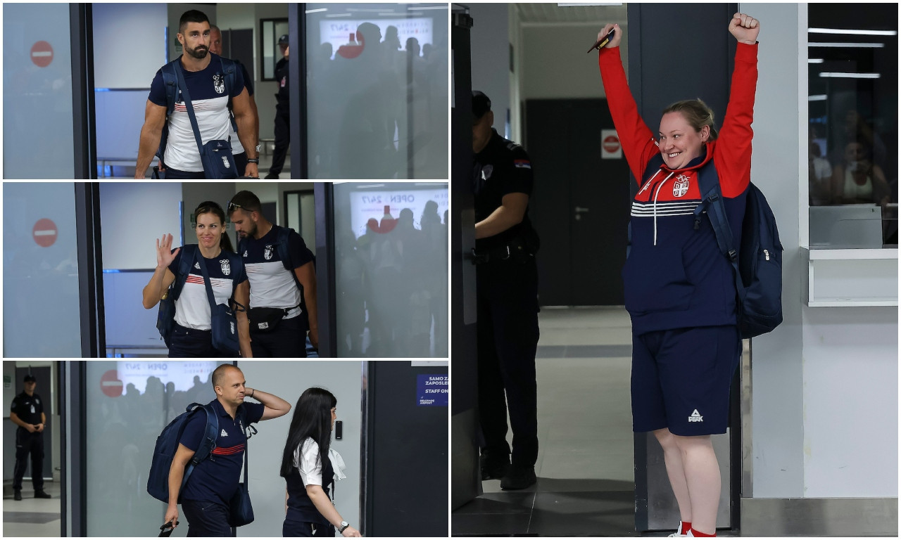 ODBROJAVANJE DO VELIKOG DOČEKA! Pogledajte kako su naši sportisti, okićeni MEDALJAMA iz Pariza, stigli u BEOGRAD (FOTO)