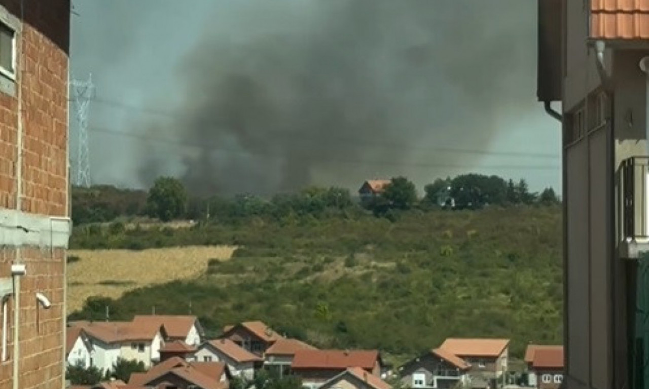 BUKNUO POŽAR U VINČI: Gust, crni dim kulja kod DEPONIJE, vatrogasci se bore sa VATROM (VIDEO)