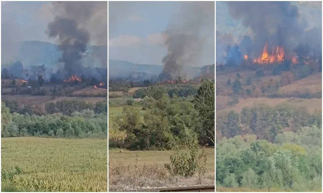 Ogroman POŽAR kod Kraljeva! PLAMEN guta sve pred sobom (VIDEO)