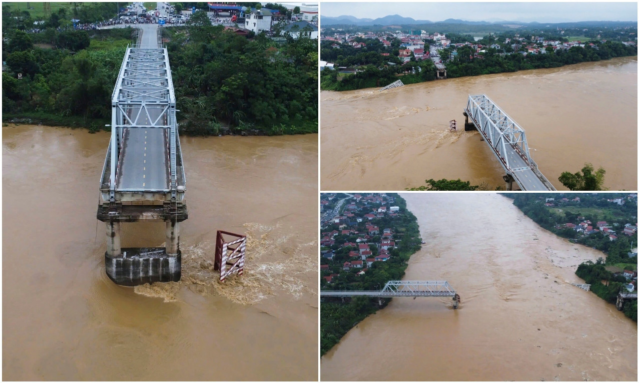 NALET TAJFUNA prepolovio MOST! Više od 10 ljudi nestalo, ovo su JEZIVE SCENE IZ VIJETNAMA! (FOTO)