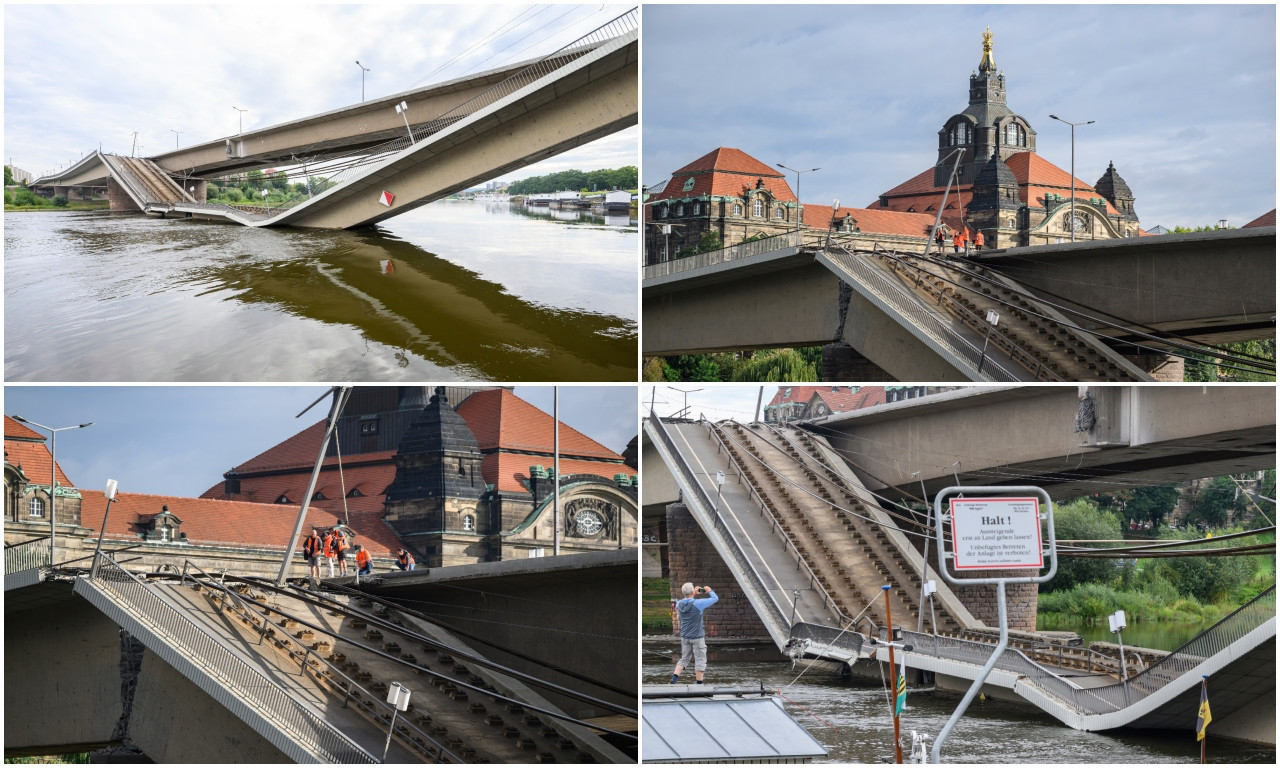 Pogledajte kako se SRUŠIO MOST U DREZDENU USRED NOĆI: Građane probudila jeziva EKSPLOZIJA (VIDEO)