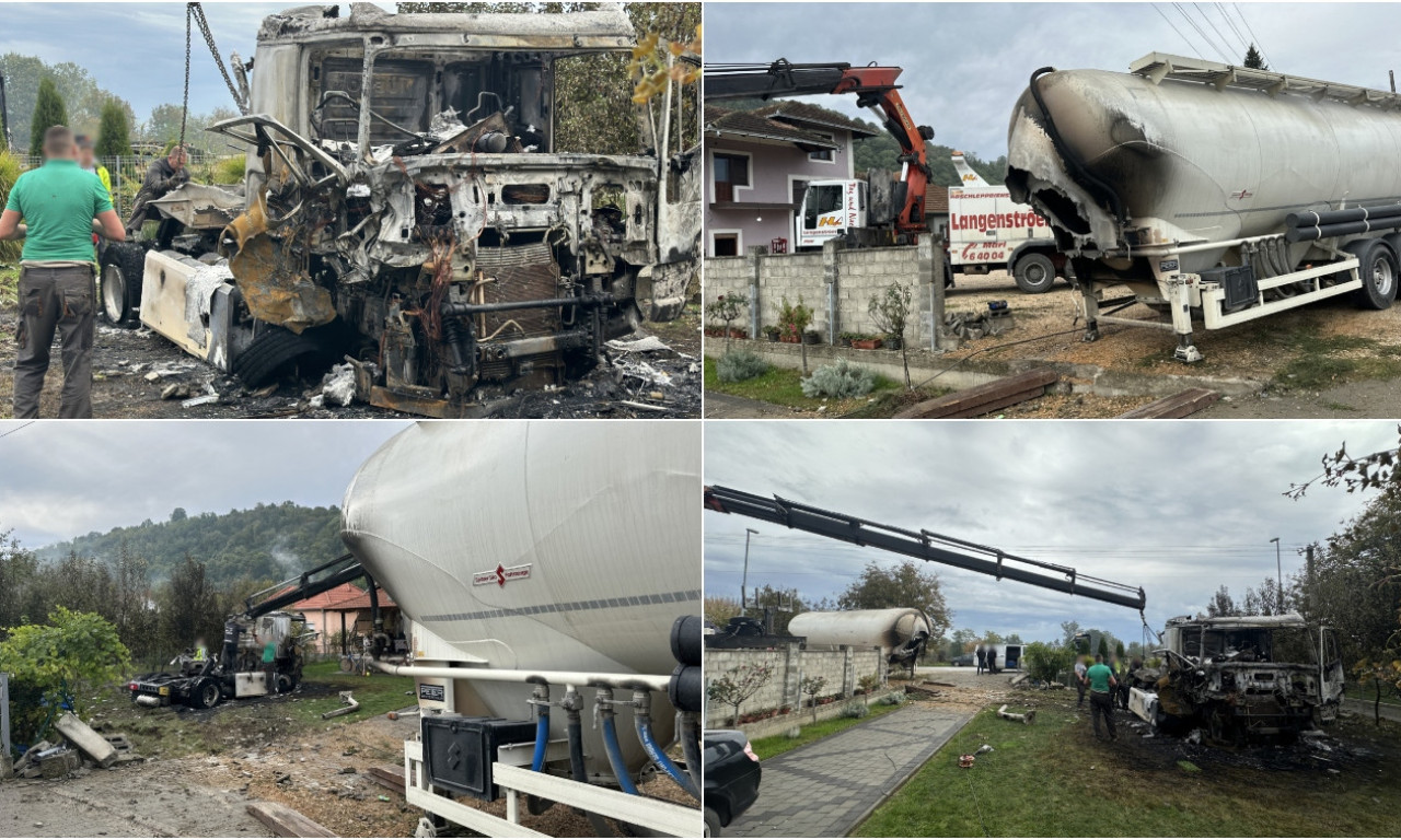 Teška noć za žitelje ZAPADNE SRBIJE: Cisterna počela da gori, pa uletela ljudima u dvorište! (FOTO)