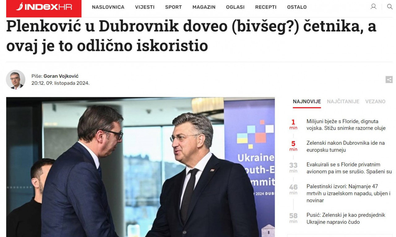 SKANDAL! Hrvati BRUTALNO NAPALI Vučića, ali su samo priznali koliko je USPEŠAN i koliko mu ZAVIDE!