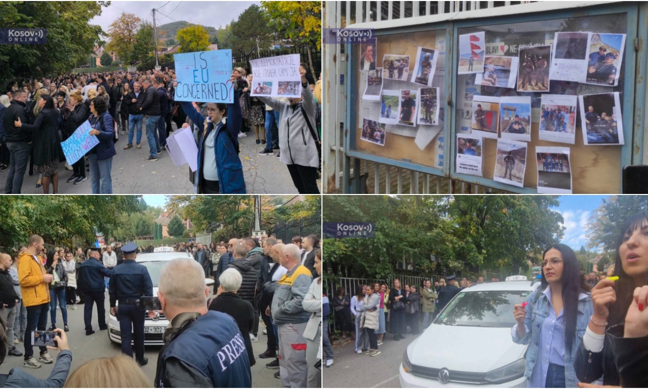 PROTEST u Mitrovici: SRBIN priveden jer je duvao u pištaljku