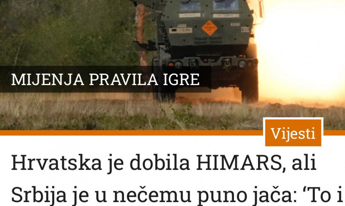 HRVATI SE NAORUŽAVAJU I PRIZNAJU: "Dobili smo HIMARS, ali Srbija ima nešto mnogo jače!"