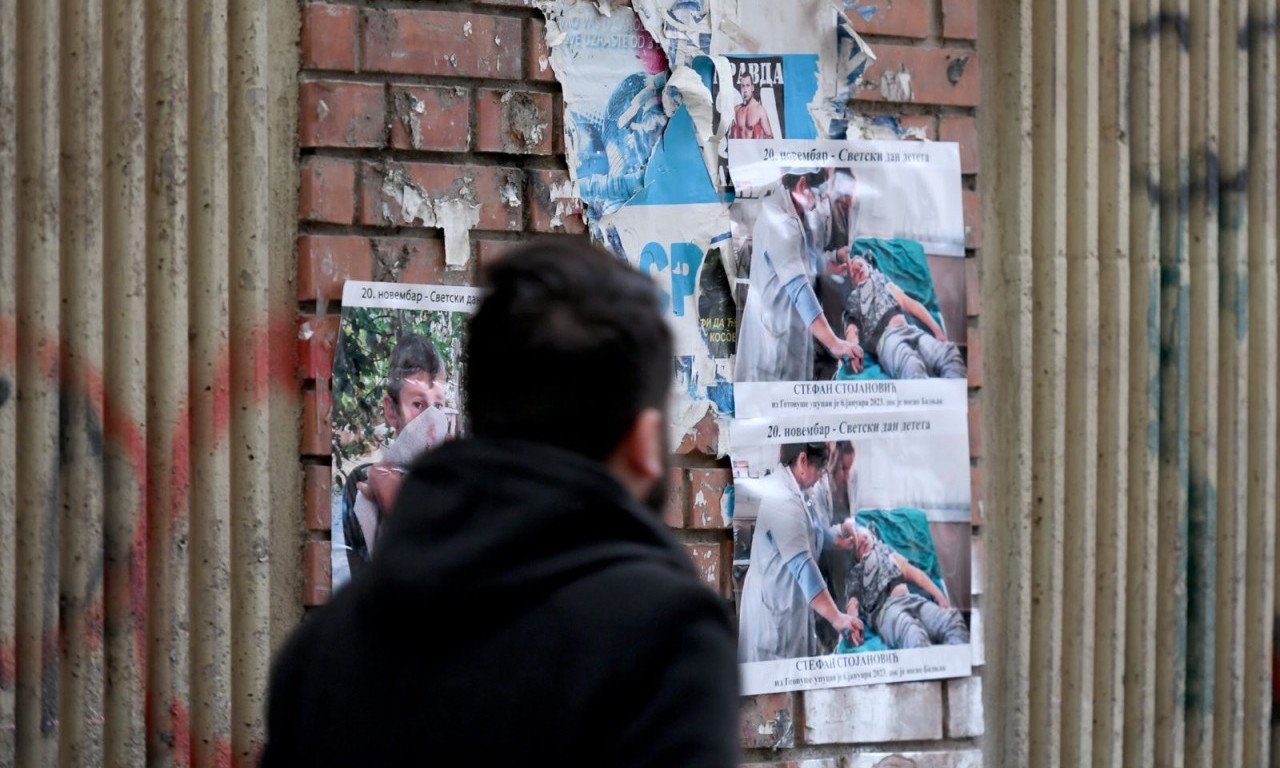 NIŠTA IM NIJE SVETO Kurtijevi ljudi cepaju plakate sa likovima srpske dece koja su doživela torturu od Albanaca (FOTO)