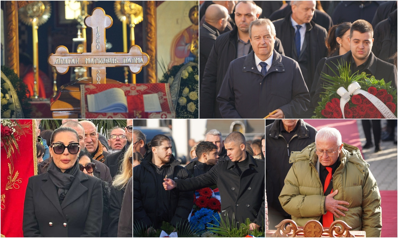 SAHRANJEN DRAGAN MARINKOVIĆ PALMA: Porodica i prijatelji oprostili se od lidera Jedinstvene Srbije (FOTO)