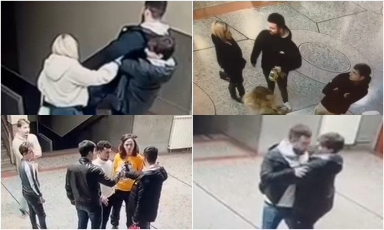 NADZORNE KAMERE SNIMILE KRIVCE SA PRAVNOG FAKULTETA Pogledajte tuču, studenti uleću sa flašama (VIDEO)