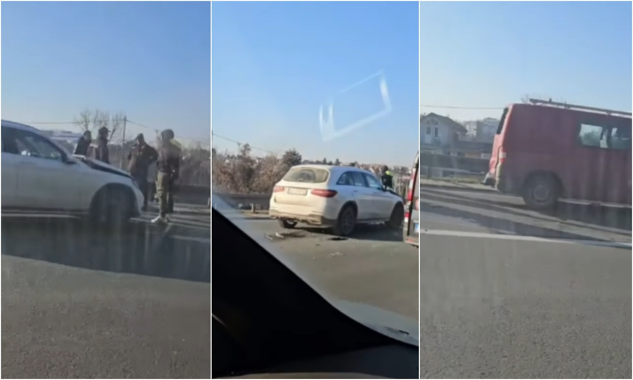 SAOBRAĆAJNI KARAMBOL KOD ŠUMICA Slupani automobili stoje u redu nasred puta, stvara se gužva (VIDEO)